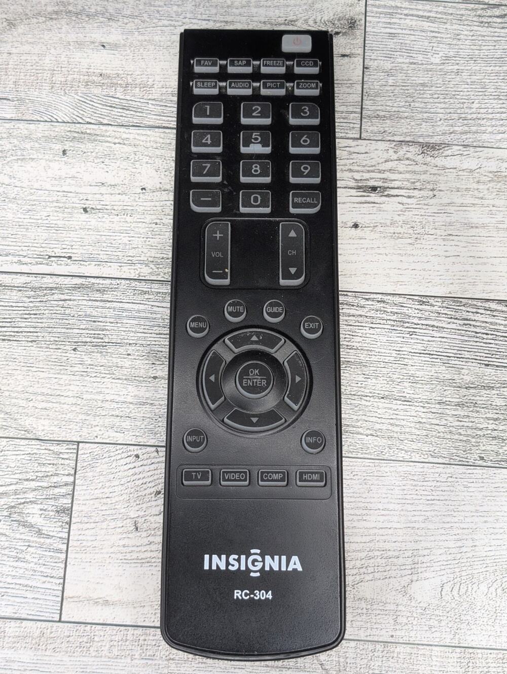 GENUINE INSIGNIA RC-304 LCD TV REMOTE - NS-L19Q-10A NS-L22Q-10A NS-L26Q-10A